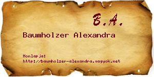 Baumholzer Alexandra névjegykártya